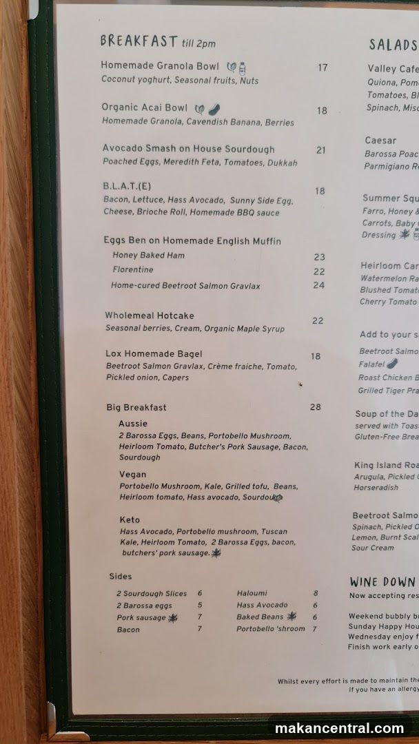 Breakfast Menu
