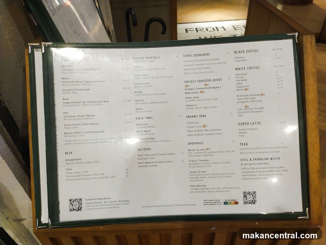 Drinks Menu