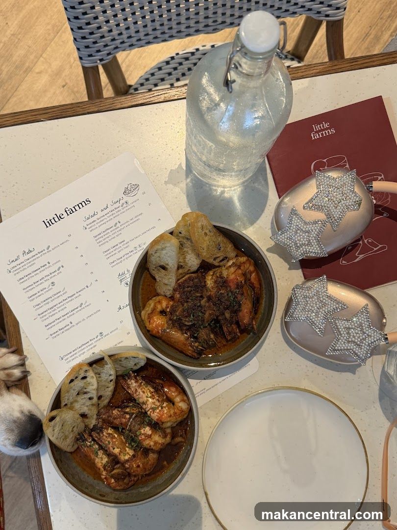 Table Setting with Food and Menu