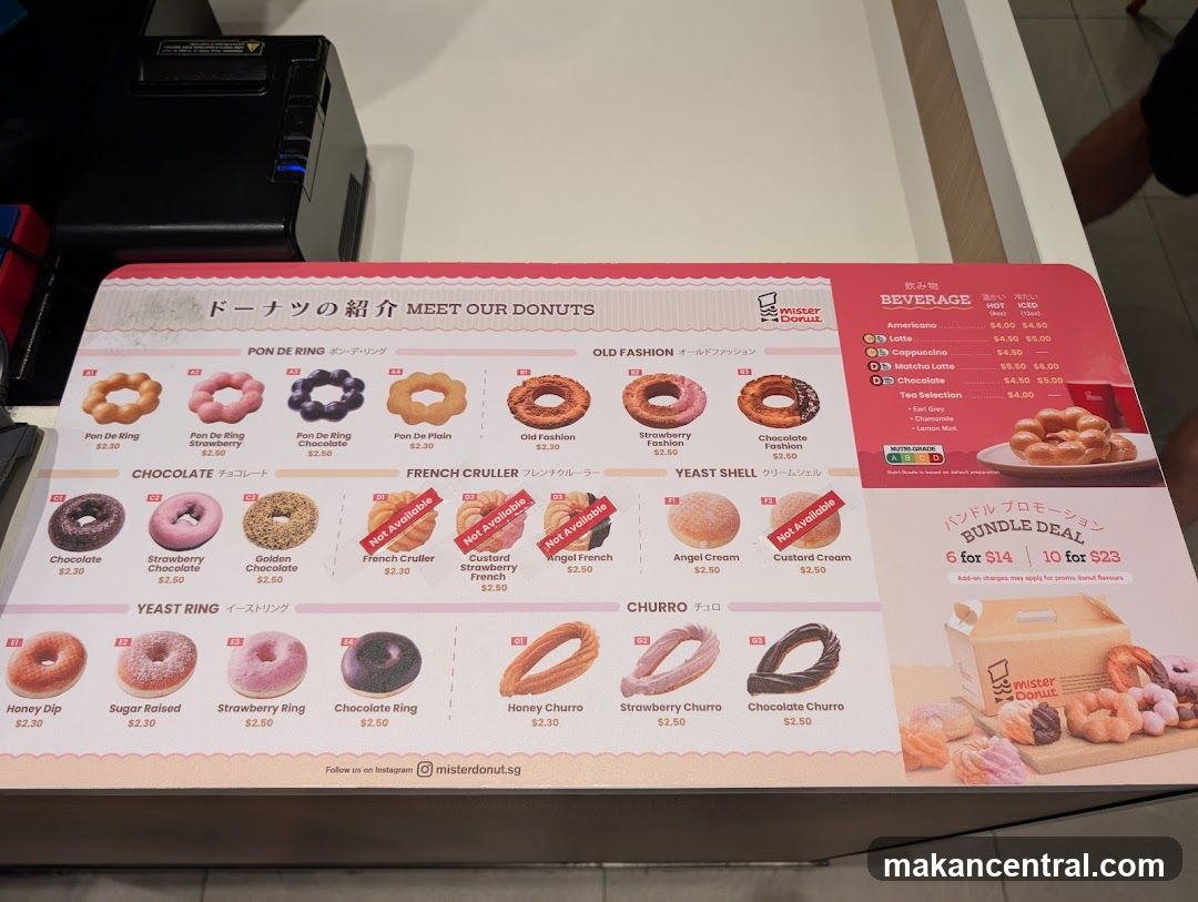 Mister Donut Menu