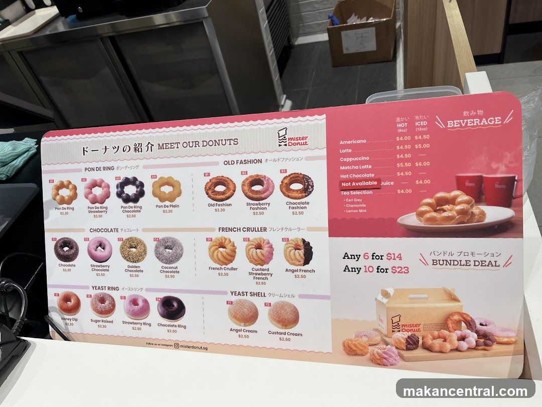 Mister Donut Menu
