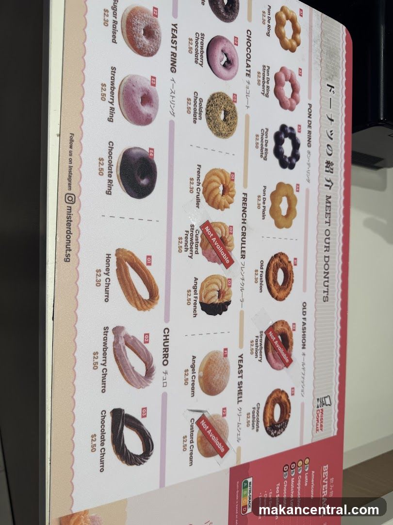 Mister Donut Menu