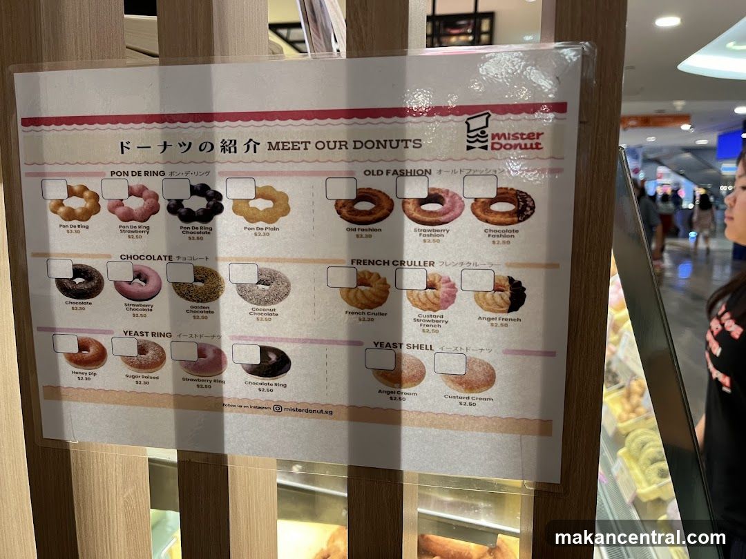 Mister Donut Menu
