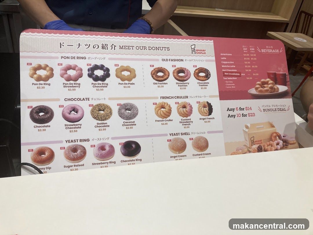 Mister Donut Menu