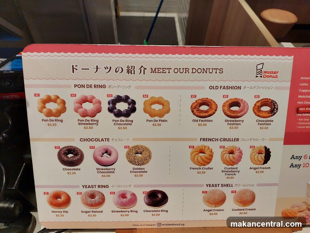 Mister Donut Menu