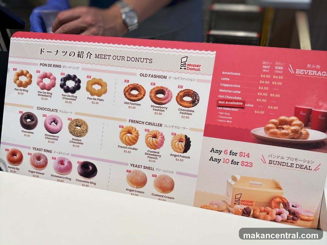 Mister Donut Menu