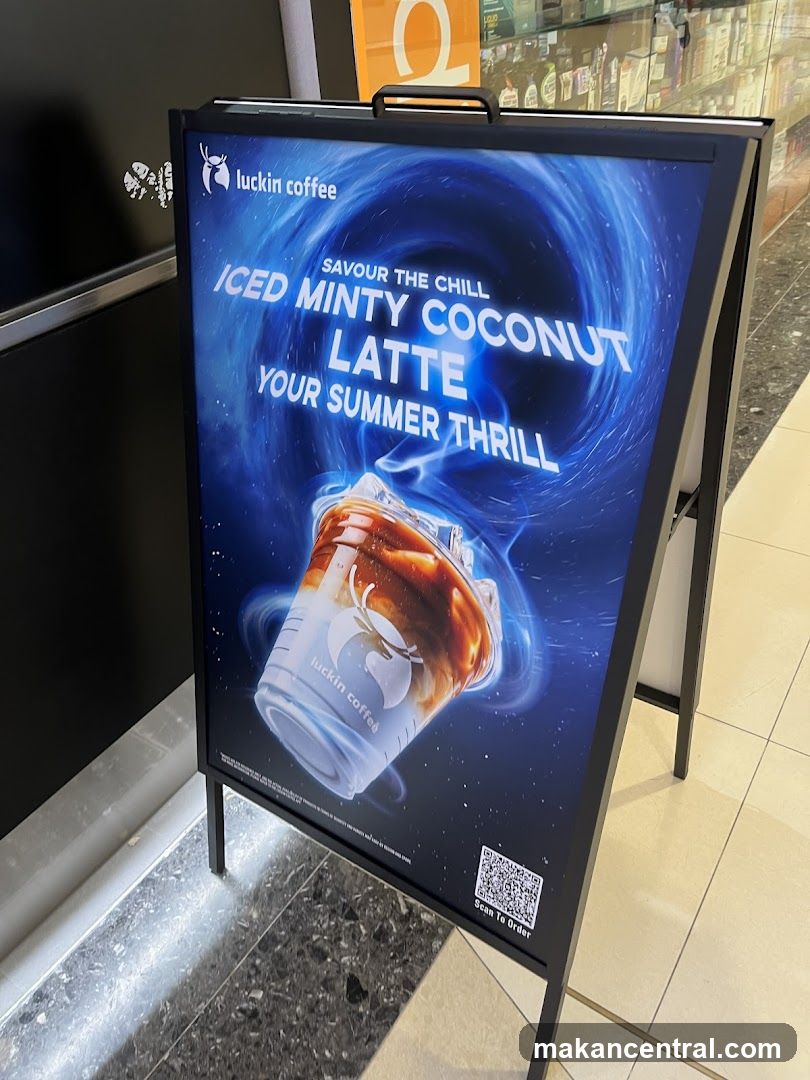Luckin Coffee Iced Minty Coconut Latte Advertisement