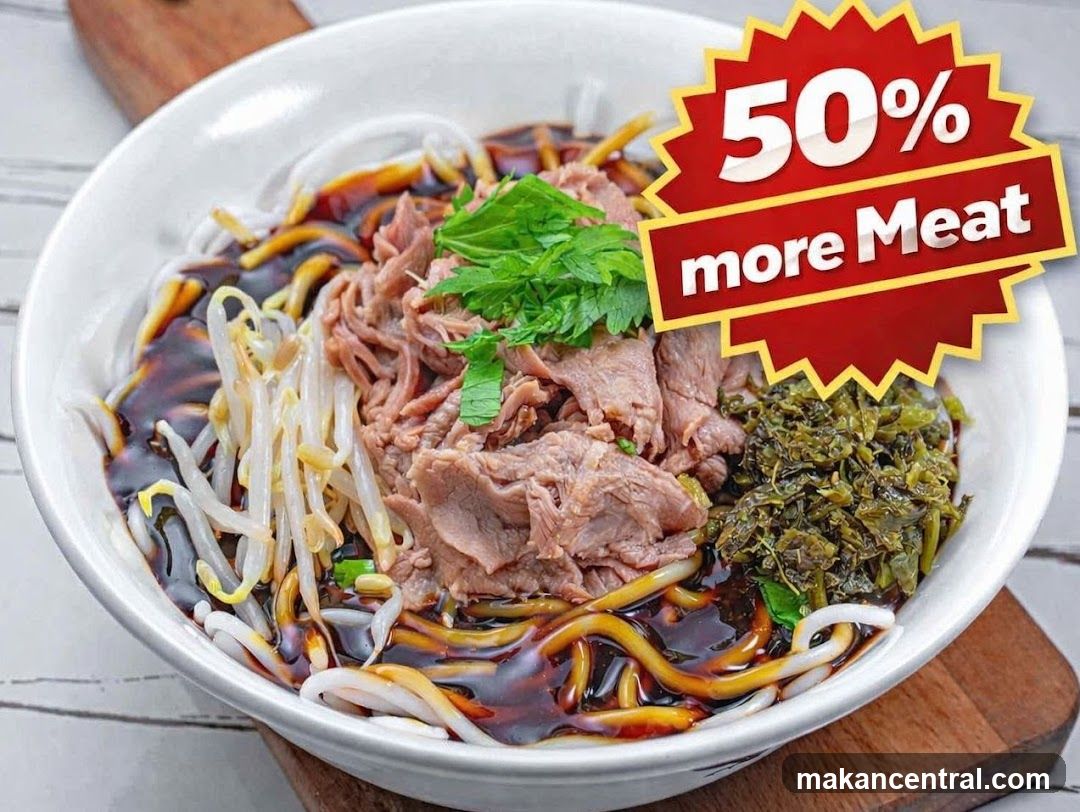 Noodle Dish with 50% More Meat Promotion