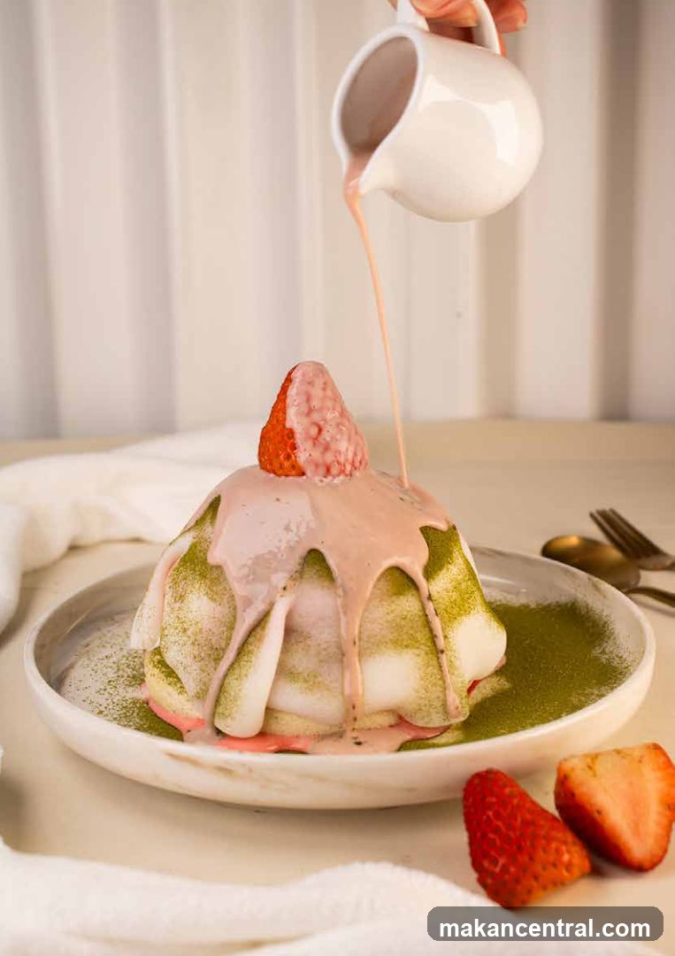 Dessert with Strawberry and Matcha