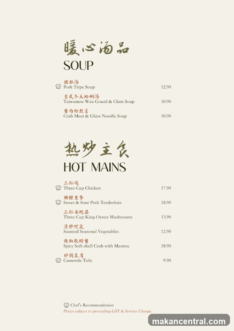 SOUP & HOT MAINS