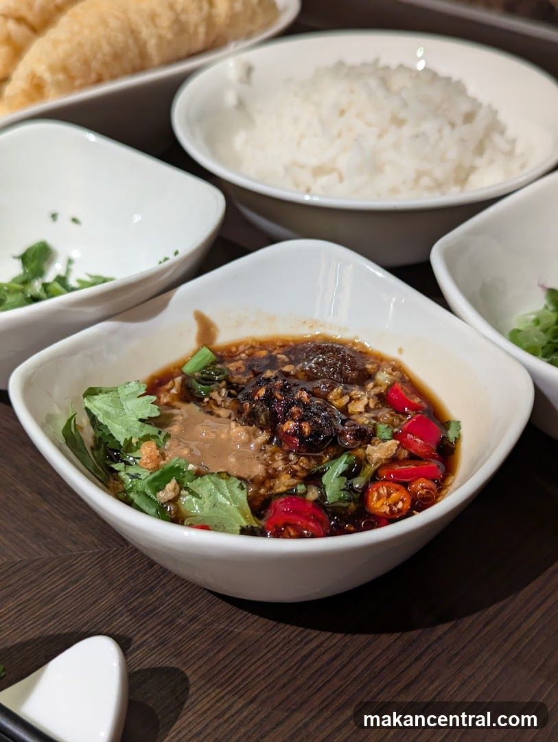 Dipping Sauce with Rice and Appetizers