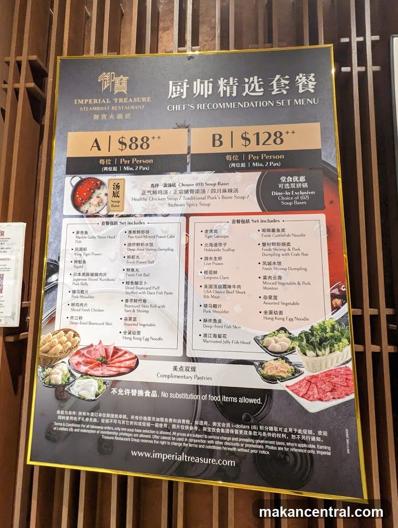 CHEF'S RECOMMENDATION SET MENU