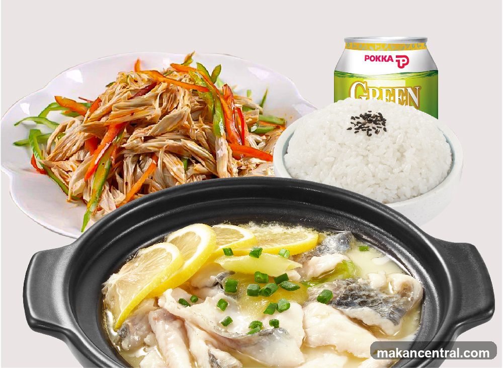 Steamed Fish with Lemon and Rice