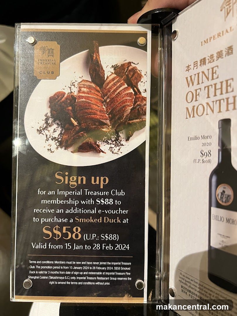 Imperial Treasure Club Membership Promotion