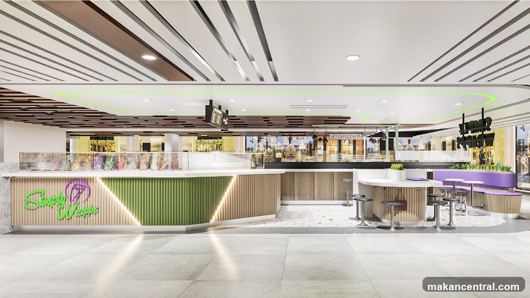 Modern Food Stall with Seating