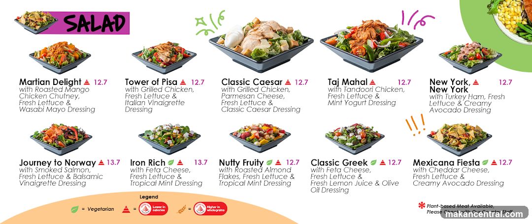 Salad Menu