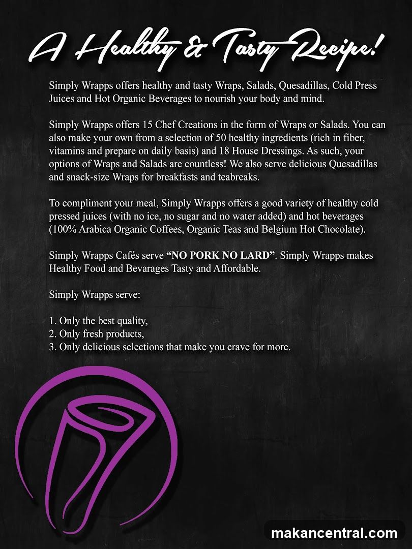 Simply Wrapps Menu