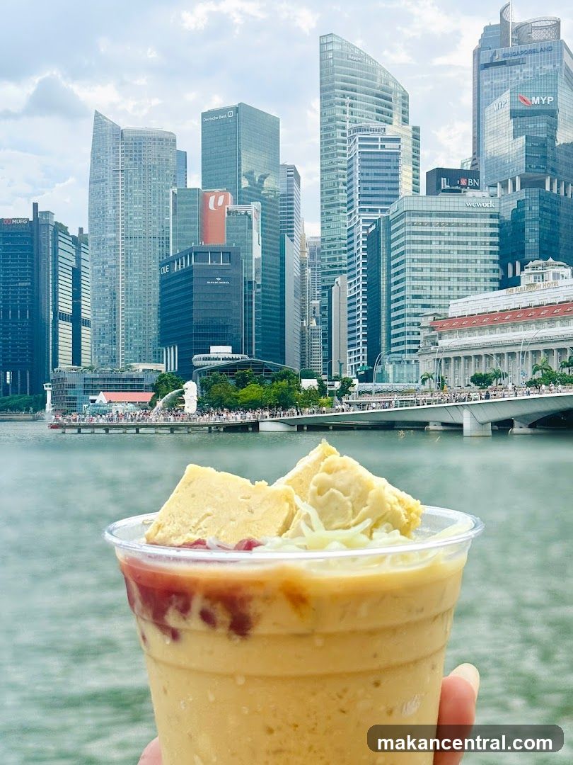 Dessert with Singapore Skyline