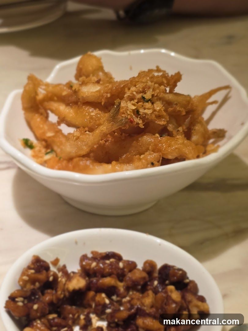 Fried Fish and Candied Walnuts
