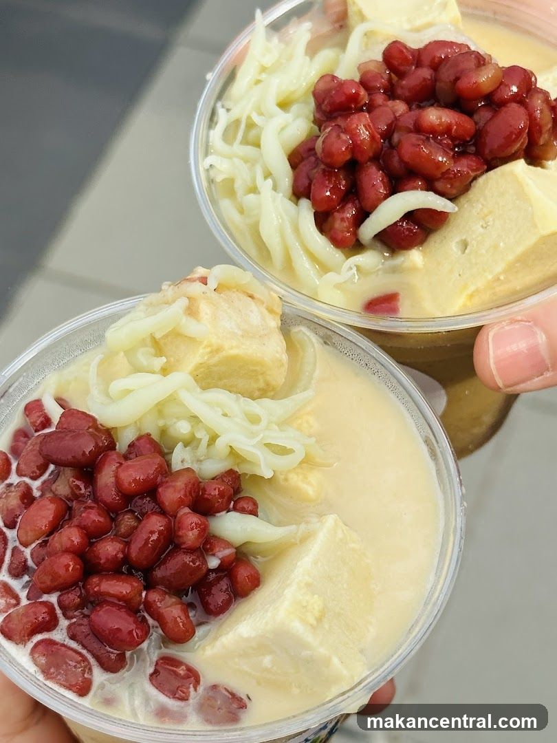 Dessert Cups with Red Beans and Tofu