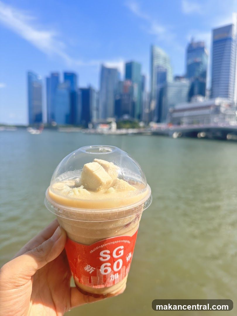 Iced Coffee with Singapore Skyline