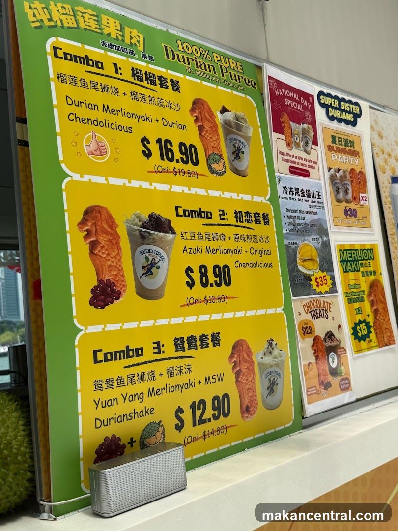 Durian Menu