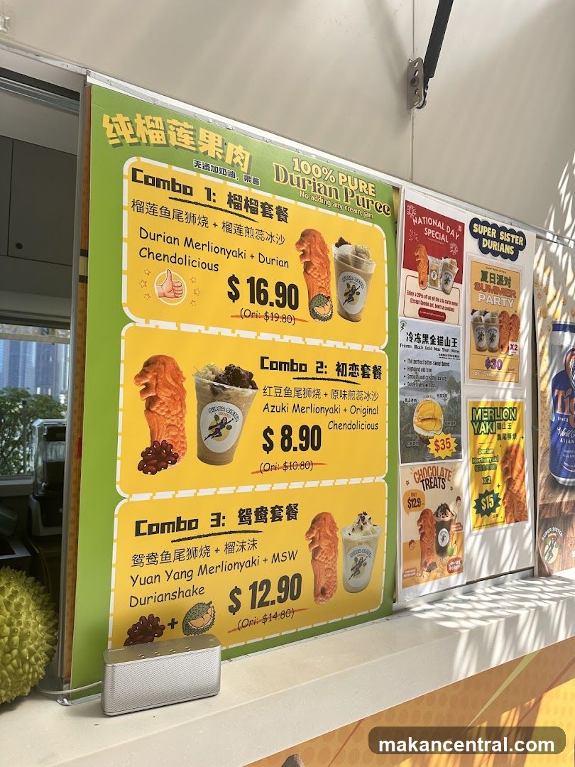 Durian Menu