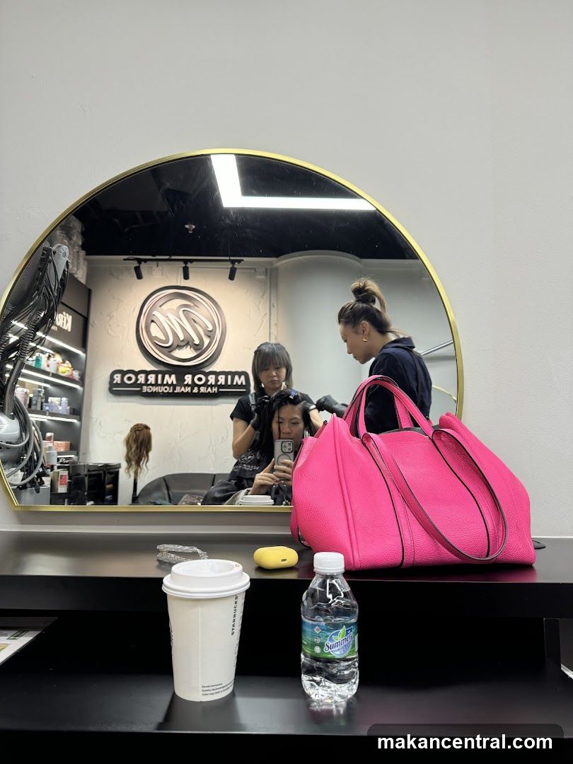 Hair Salon Interior with Customers