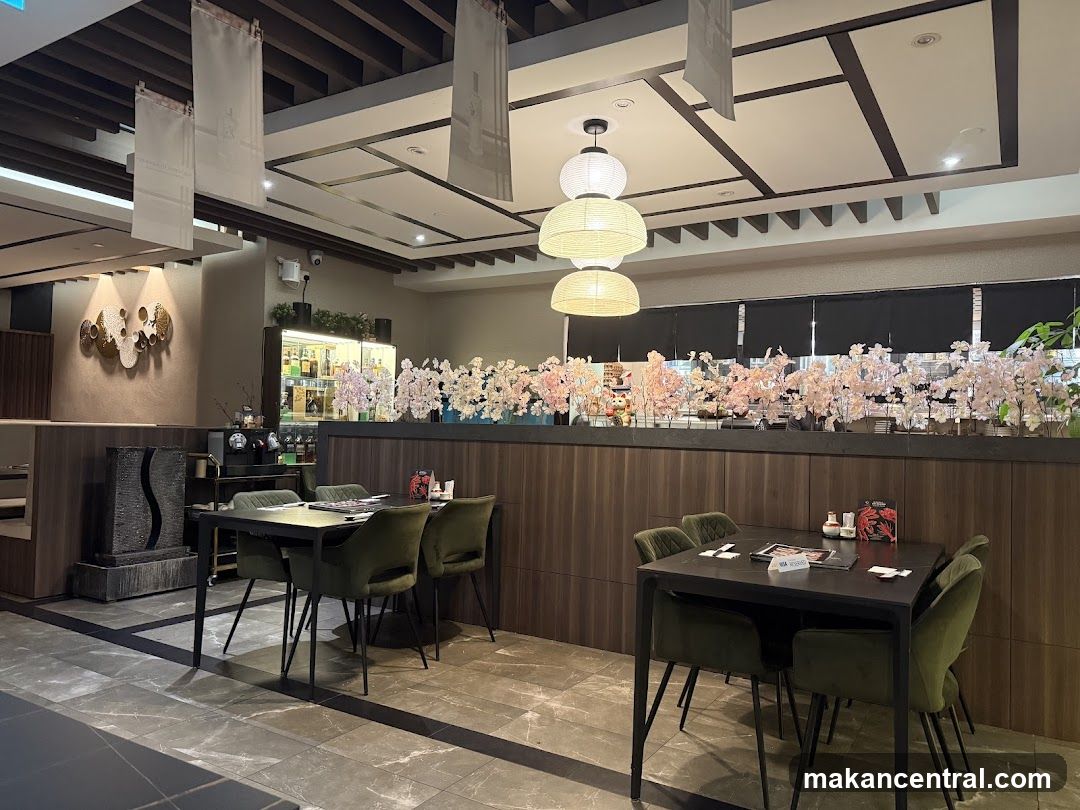 Restaurant Interior with Cherry Blossoms