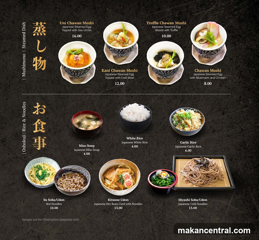 Japanese Steamed Dishes, Rice & Noodles