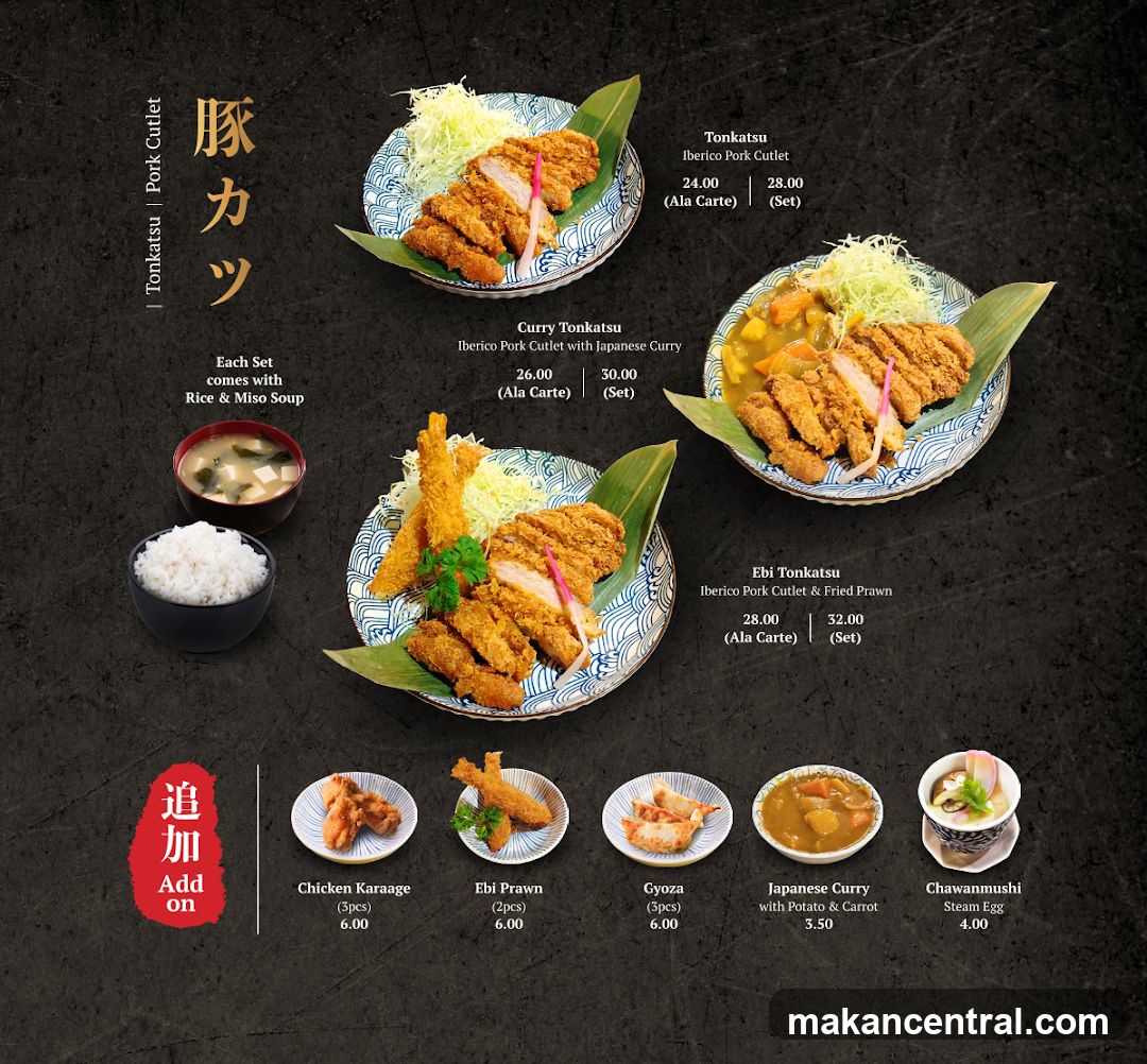 Tonkatsu Menu