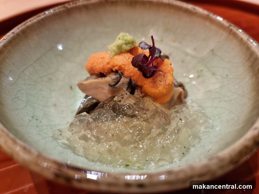 Sea Urchin and Mushroom Appetizer
