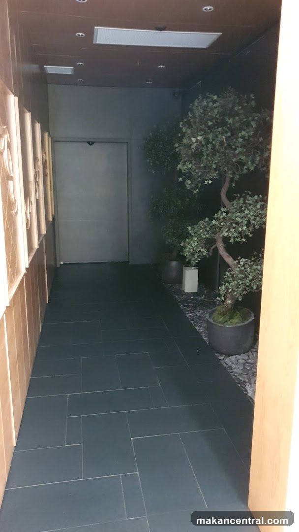 Hallway with Decorative Trees