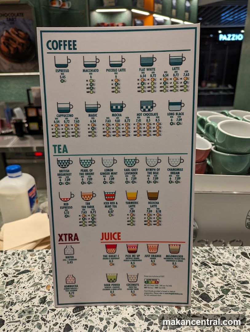 Coffee, Tea, Xtra, Juice Menu
