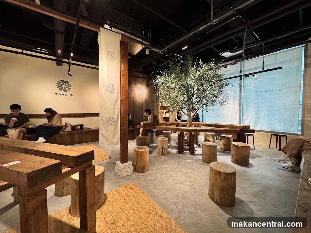 Cafe Interior with Natural Elements