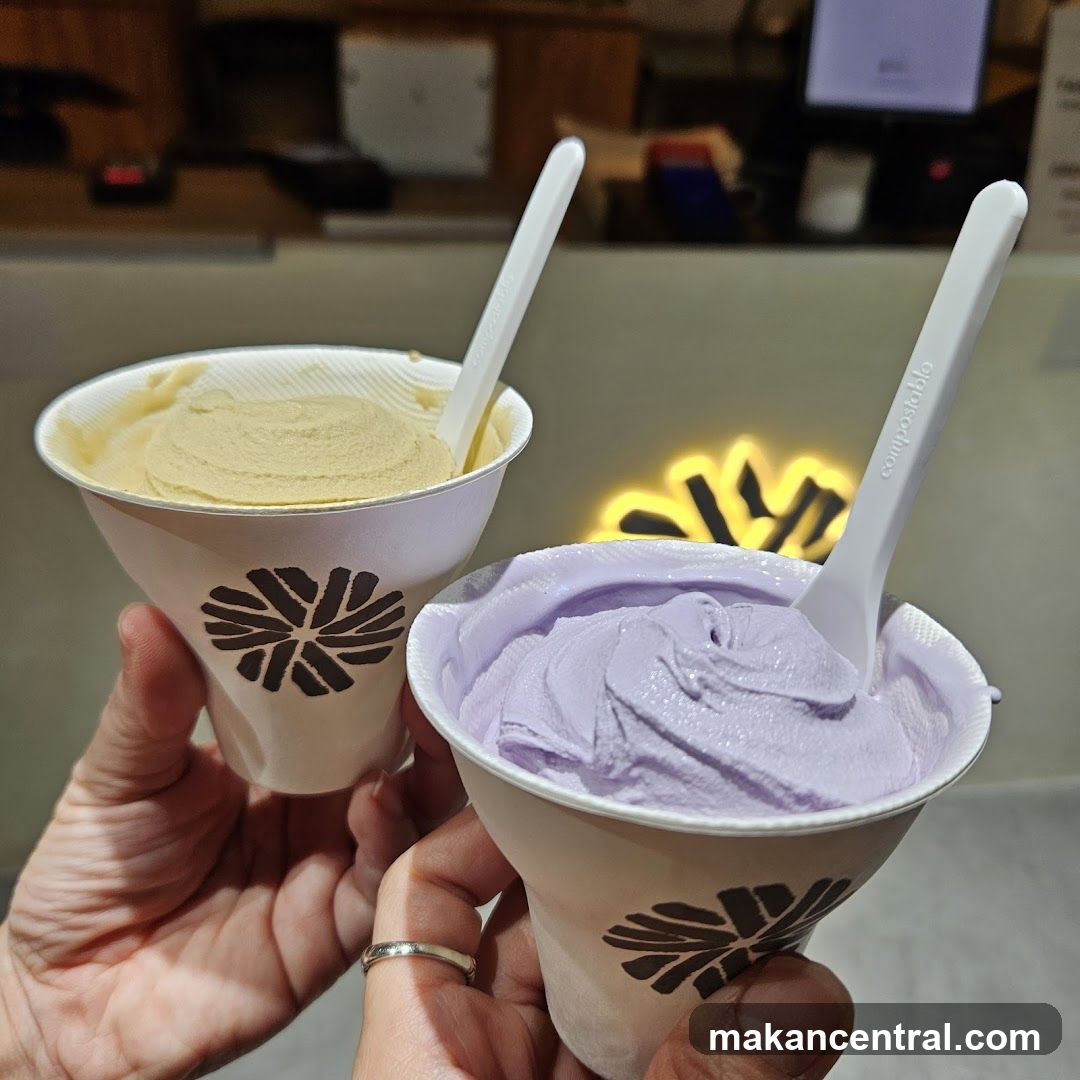 Two cups of ice cream