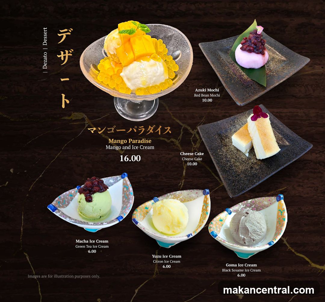 Dessert Menu