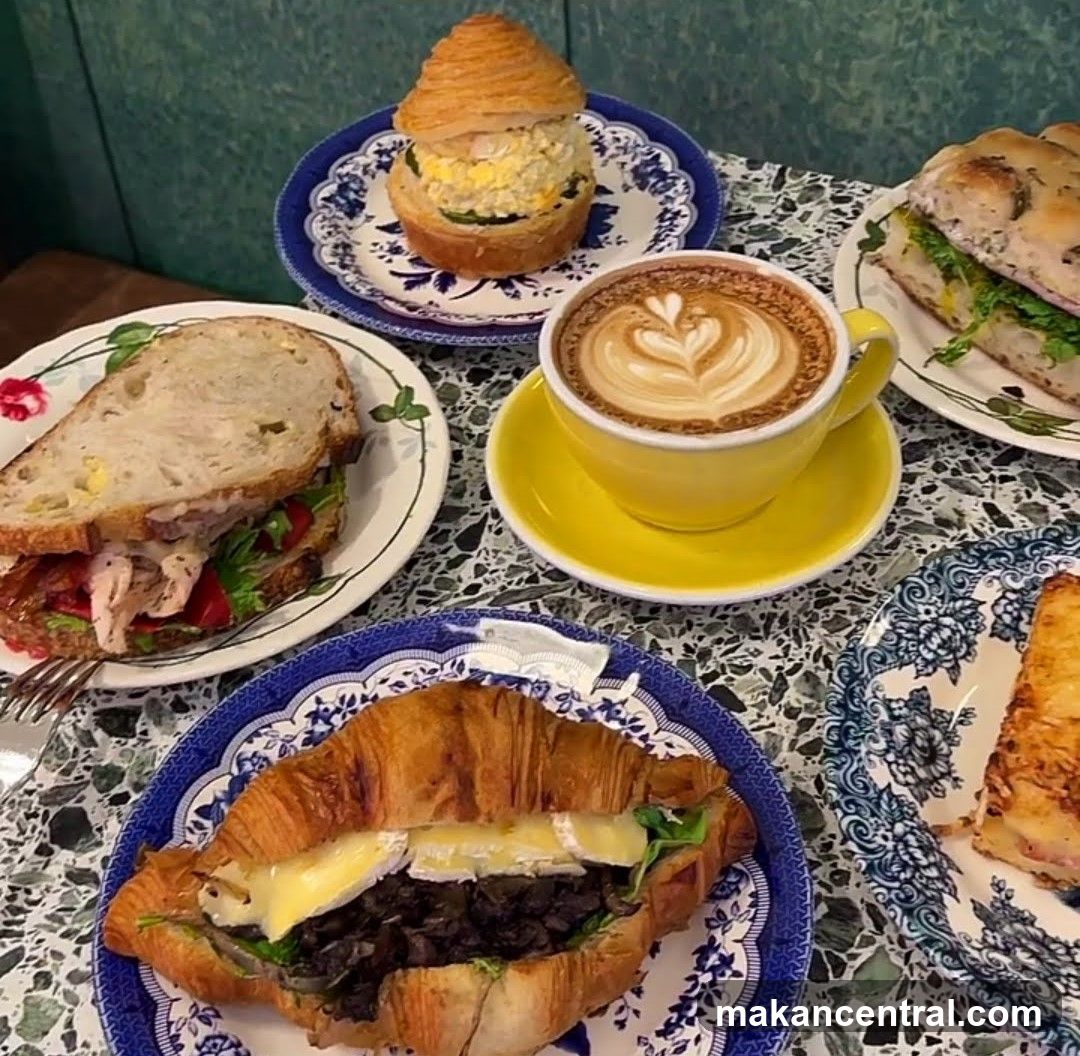 Assortment of Sandwiches and Coffee