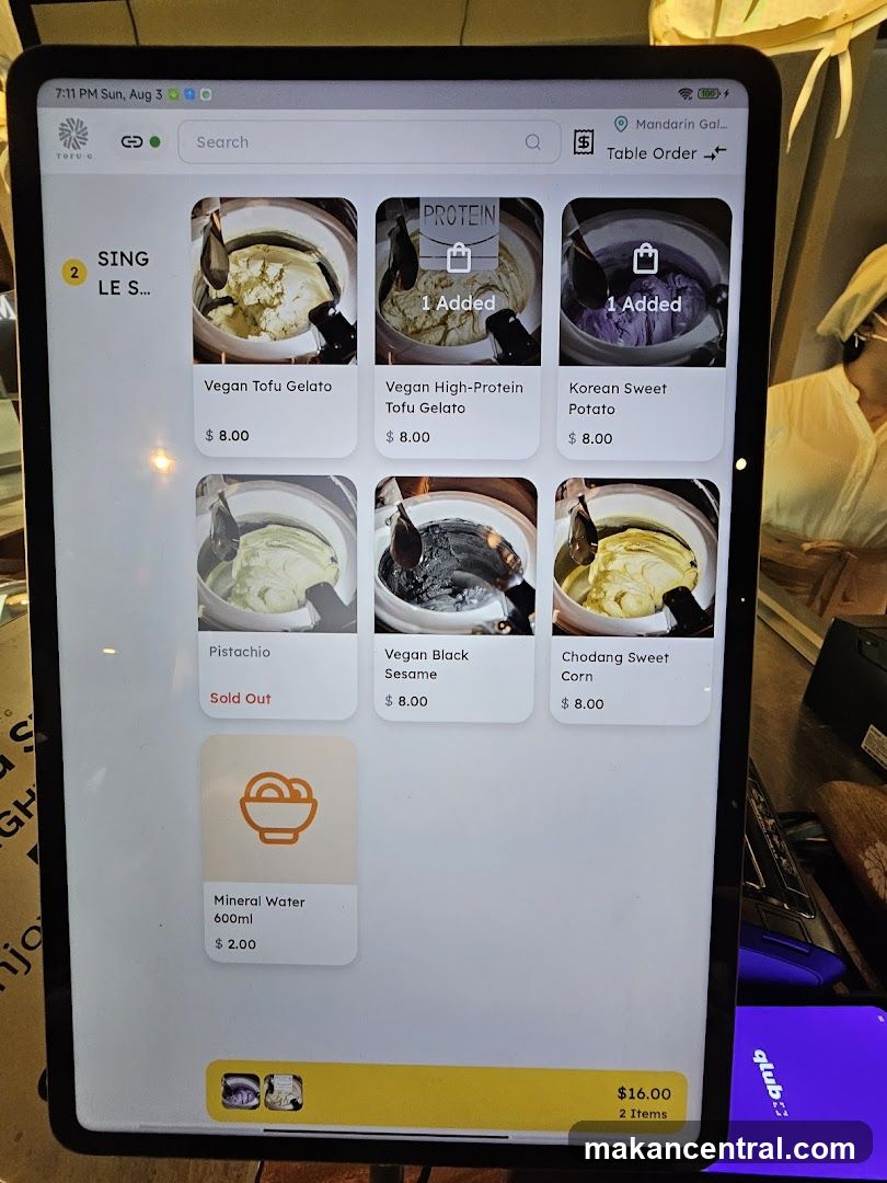 Gelato Menu
