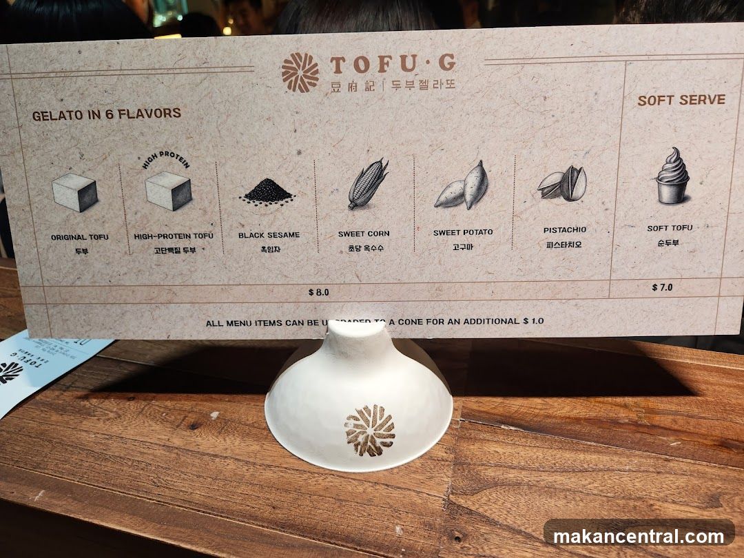 TOFU G Menu