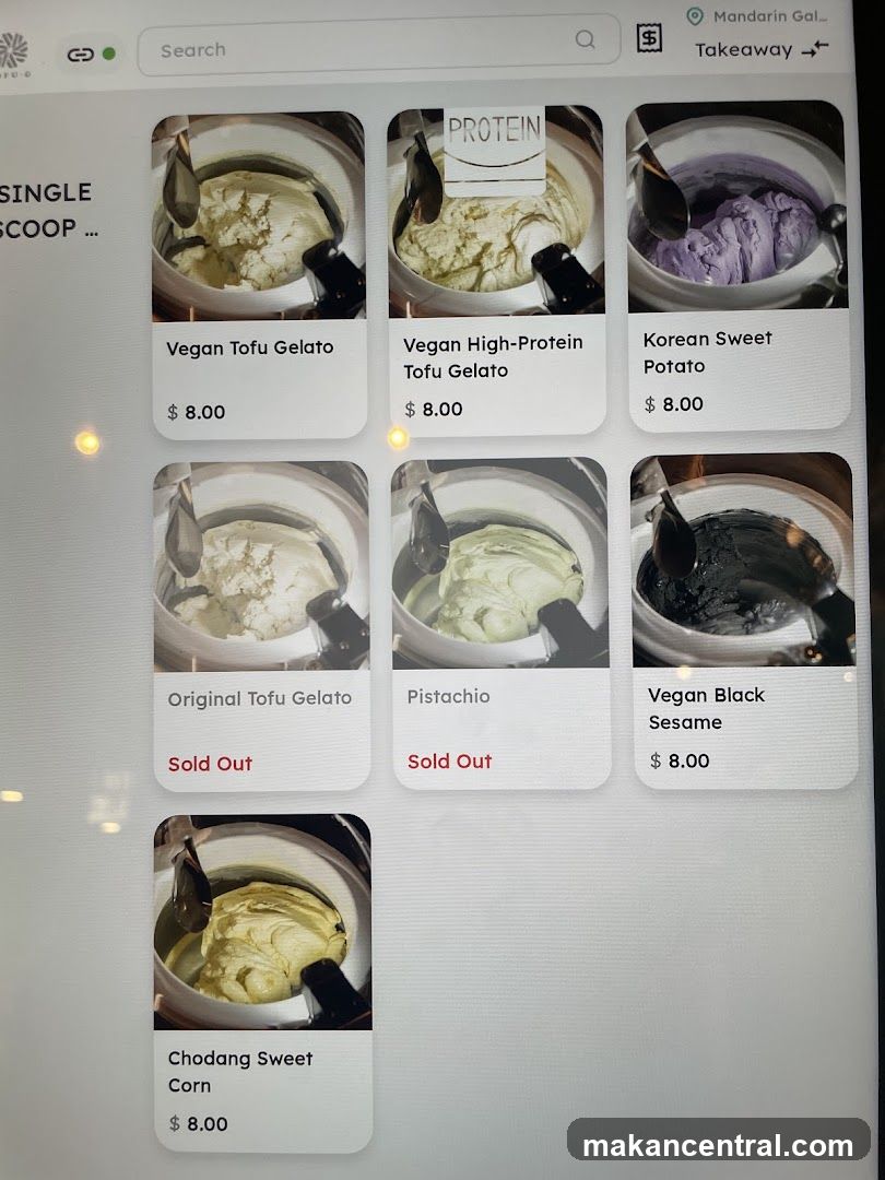 Gelato Menu