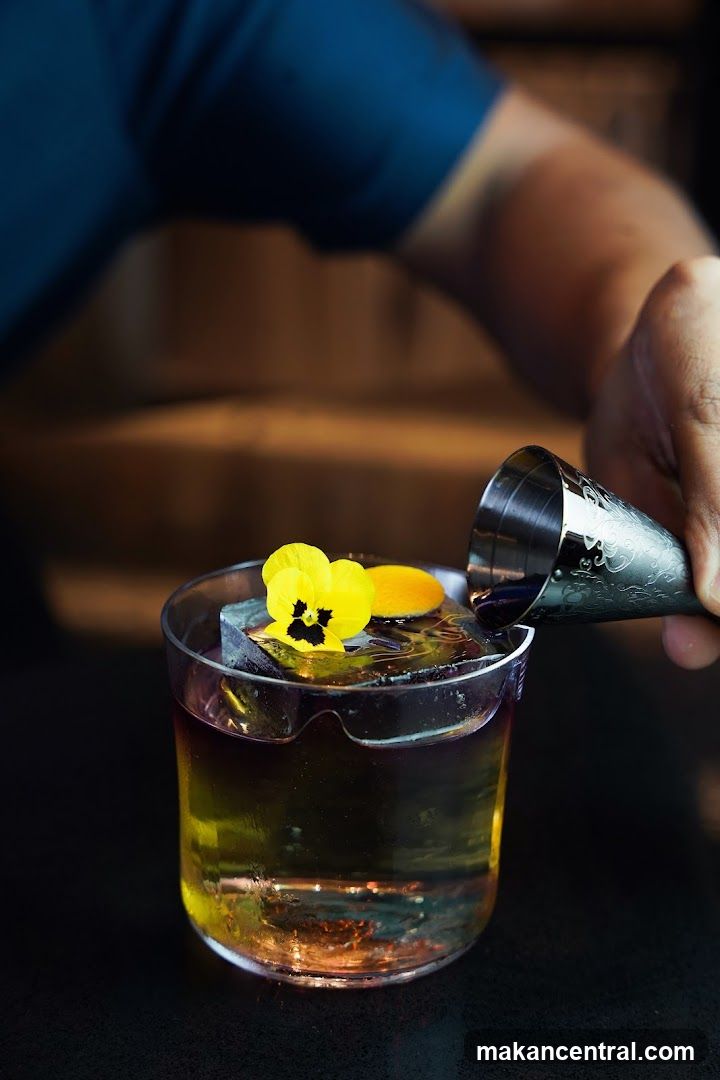Cocktail being prepared