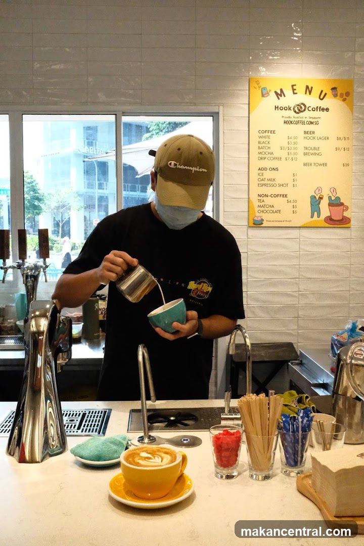 Barista making coffee