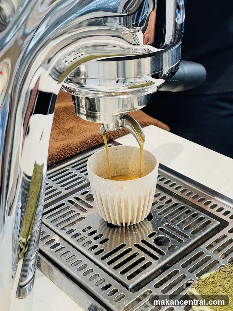Espresso being brewed
