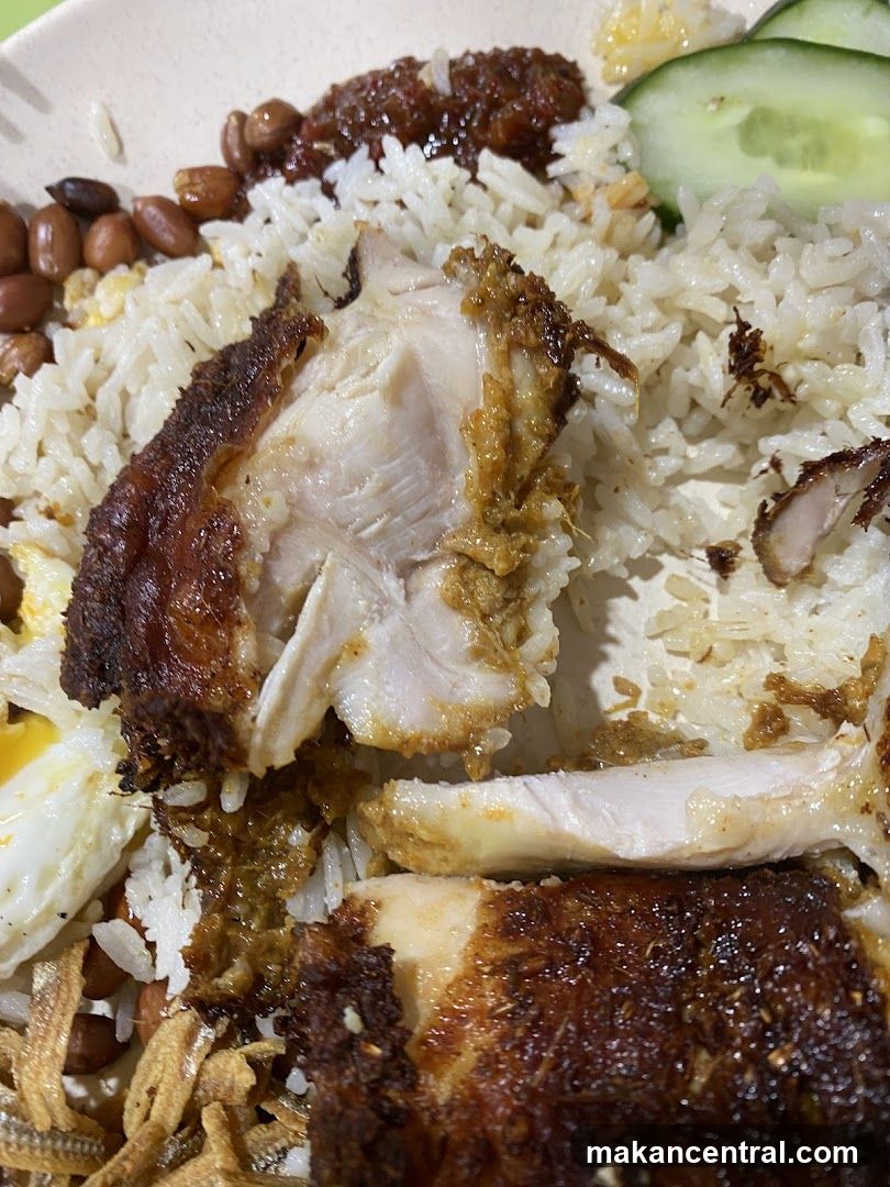 Nasi Lemak with Fried Chicken