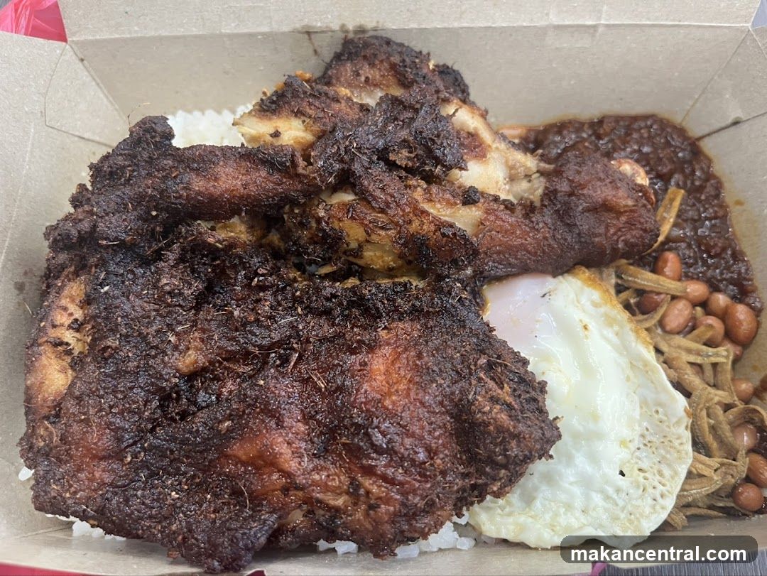Nasi Lemak with Fried Chicken