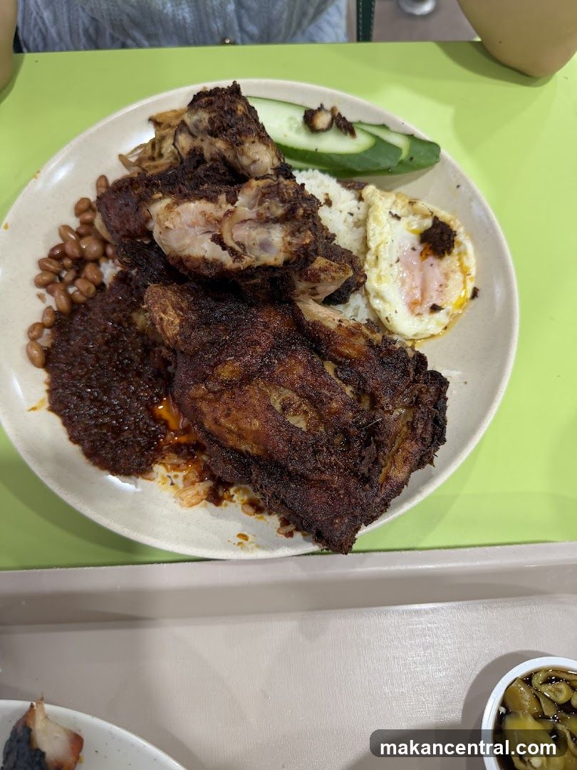 Nasi Lemak with Fried Chicken