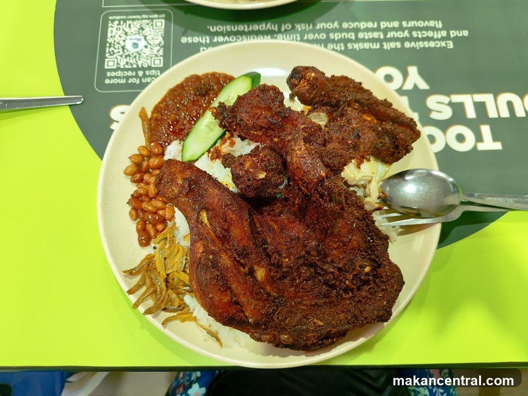 Nasi Lemak with Fried Chicken