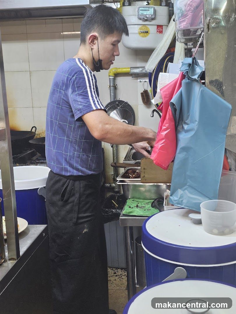 Man preparing food in a kitchen