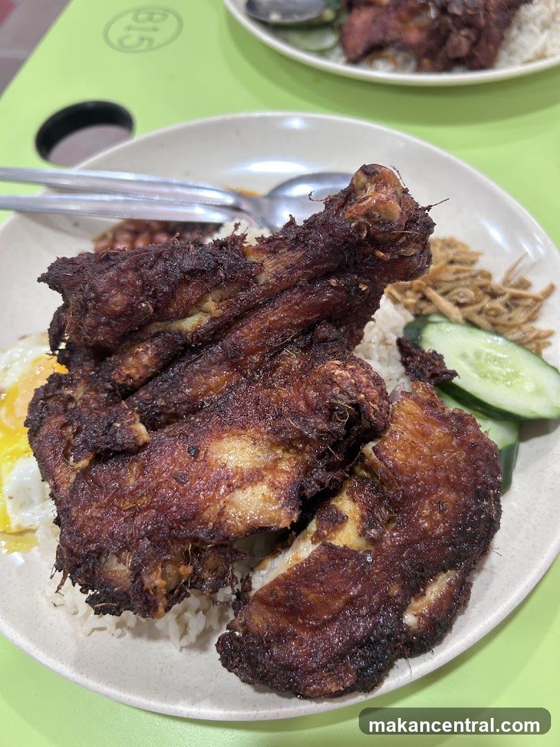 Nasi Lemak with Fried Chicken